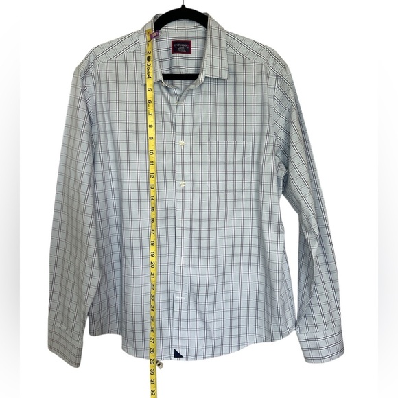 UNTUCKit Blue Dress Shirt Classic Checkered Design - Picture 6 of 7